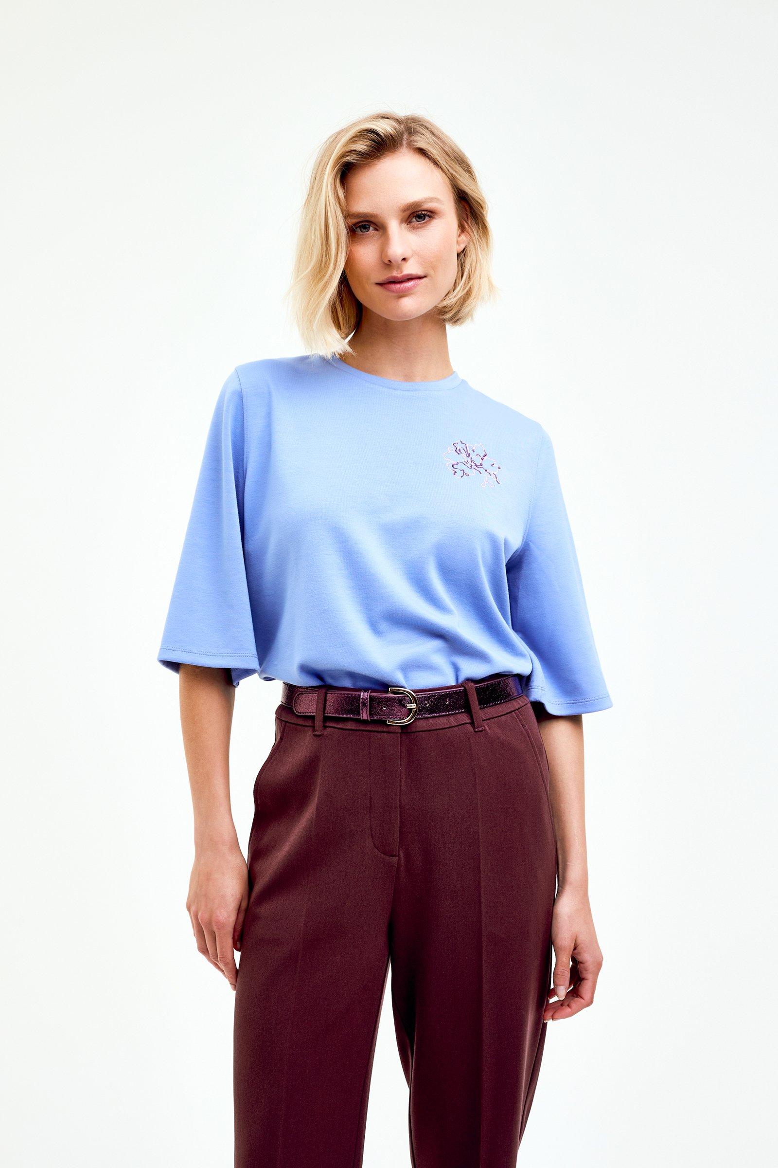 SARI t shirt korte mouwen lichtblauw CKS Fashion